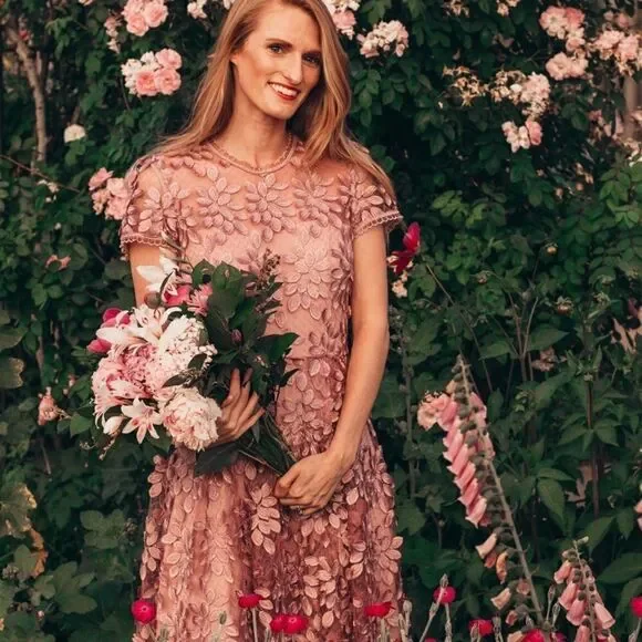 💯 NEW ANTHROPOLOGIE X BHLDN Virdia Dress - Picture 9 of 12